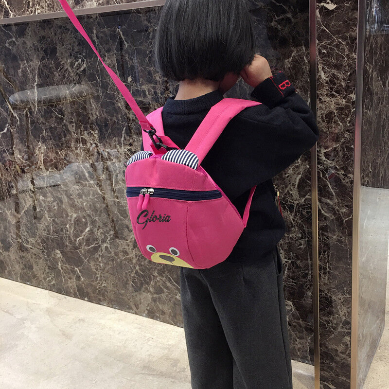 Mini mochila bordada personalizada para niños pequeños, mochila ligera para niños y niñas, mochila de guardería con correa para el pecho