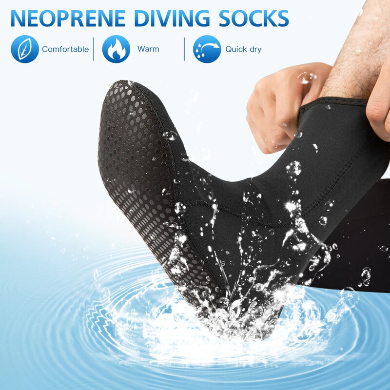 Calcetines antideslizantes de Neopreno para hombre y mujer, medias de agua de Material suave para buceo, surf y natación, 5mm/3mm
