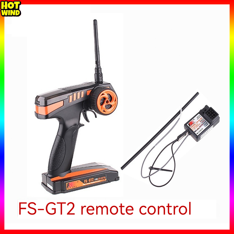 FS Flysky Gt2 Fs-gt2 2ช่องสัญญาณ2.4G รีโมทคอนโทรลพร้อมตัวรับและการสูญเสียการป้องกันการควบคุมเครื่องส่งสัญญาณไร้สาย