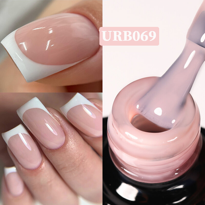 Cukier 7ml gumowa podstawa żel mleczny galaretka biały różowy przezroczysty lakier do paznokci żel kolorowy do paznokci mamour mamour Off UV LED Manicure