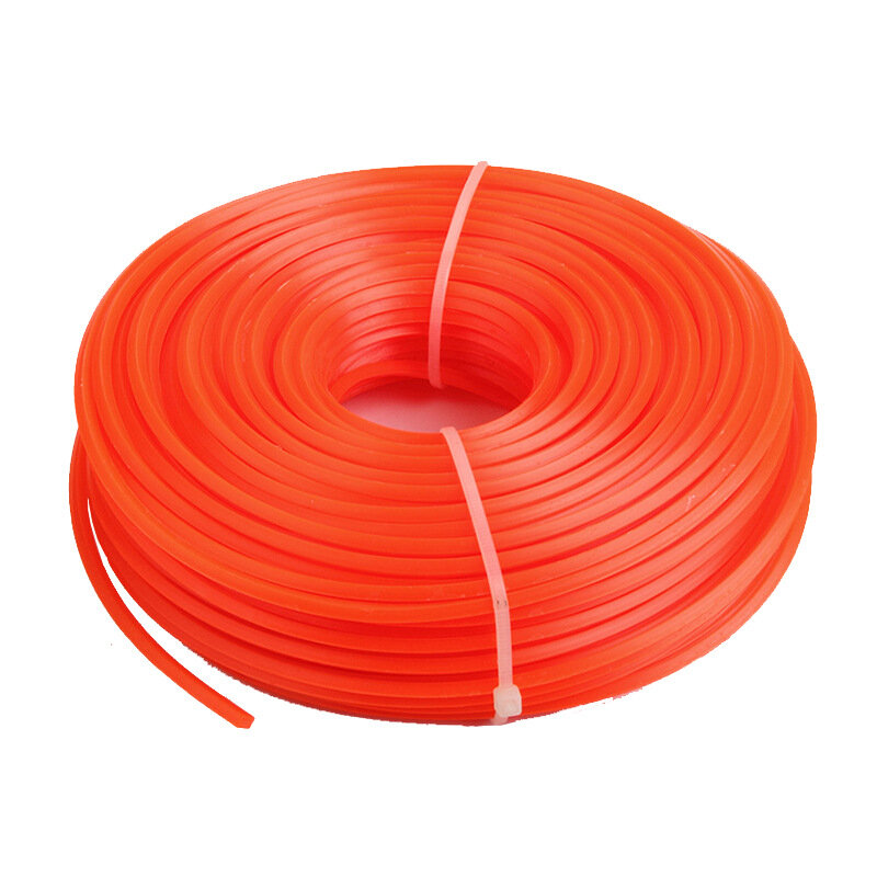 1 Roll 2mm 2.4mm 2.7mm 3mm 4mm Square Nylon Trimmer Line Brush Grass Cutting Weed Rope Strimmer Tool Accessories Lawn Mower Wire