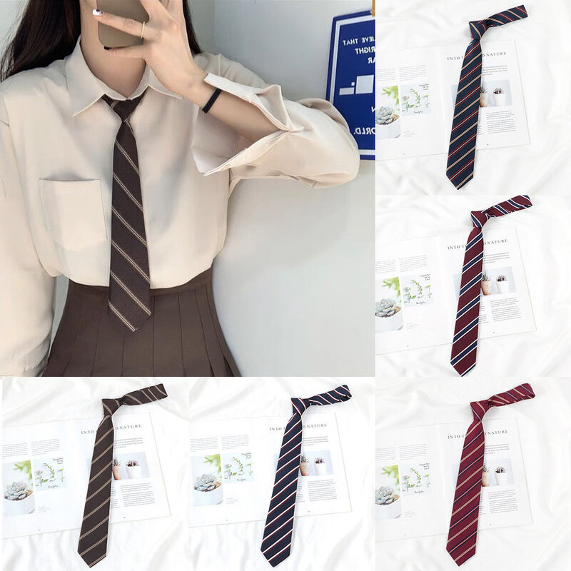 Vintage Ties Japanese Style JK Uniform Bow Tie Cravats Stripe Necktie Daily Wear Cravat Wedding Neckwear Party Gift For Student
