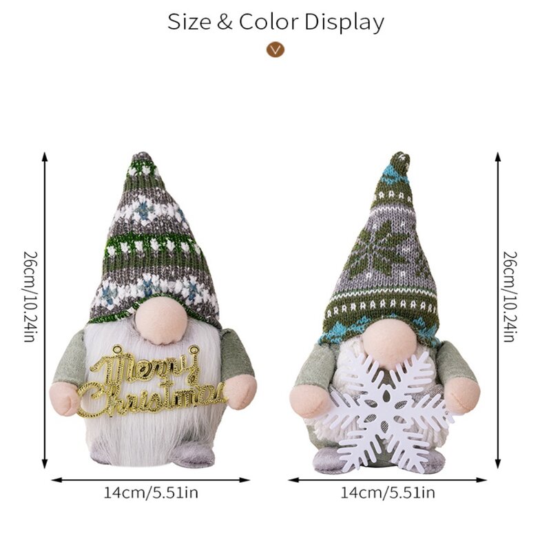หมวกตุ๊กตาซานตาเอลฟ์งัดมีไฟ LED, สำหรับเป็นของขวัญสำหรับเด็กพร้อมไฟ LED