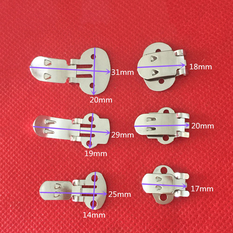 10 Pcs Shoe Decorations Clips Decorative Shoe Clips Findings Decorations Stainless Steel Flat Stainless Stillshoe Clips