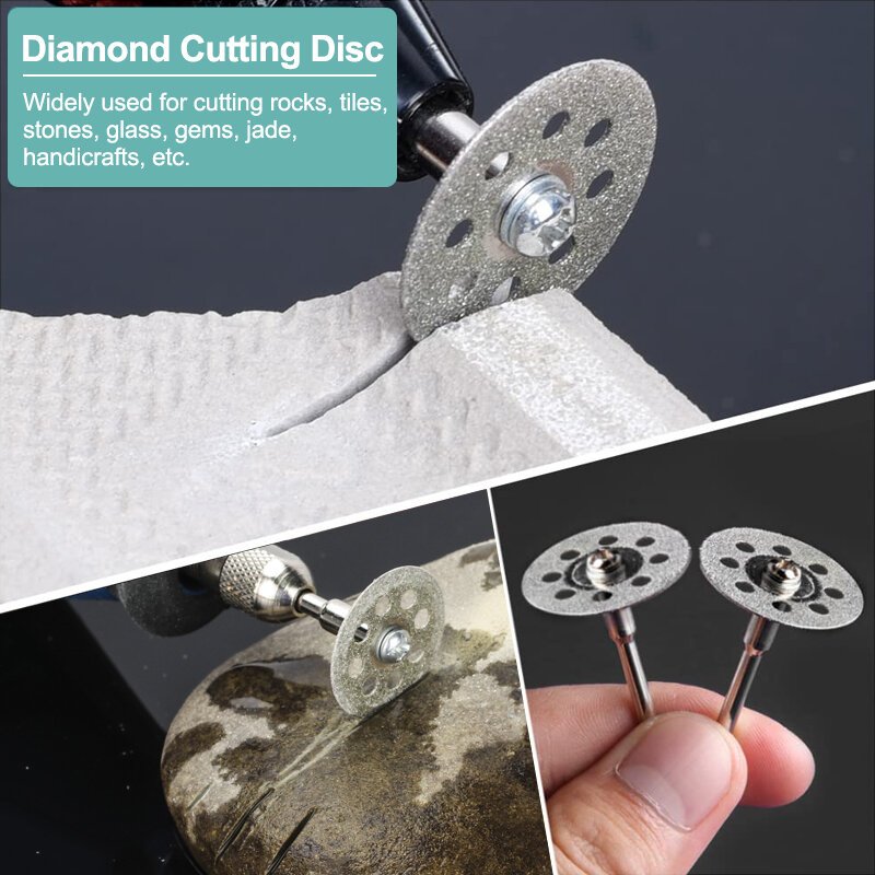 XCAN diamentowe ostrze piły 20mm 22mm 25mm 30mm z trzpieniem do narzędzi obrotowych Dremel Mini diamentowa tarcza tnąca