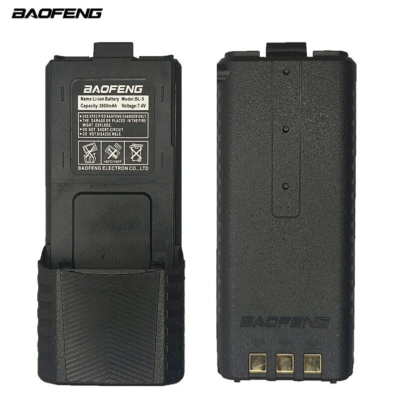 Baofeng-walkie-talkie uv5r, batería de 2600/3000mah, USB/tipo EC, BL-5/BL-5L, accesorios de Radio bidireccional