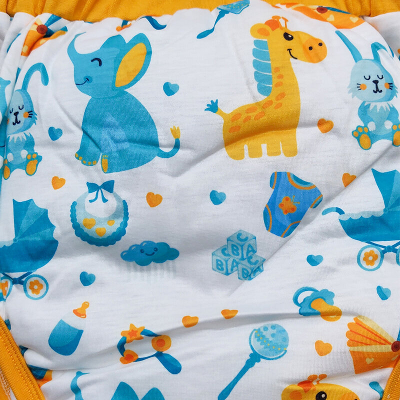 DDLG-pantalones de entrenamiento de jirafa para bebé, pañales reutilizables, impermeables, braguitas para Alot, orinal, amarillo