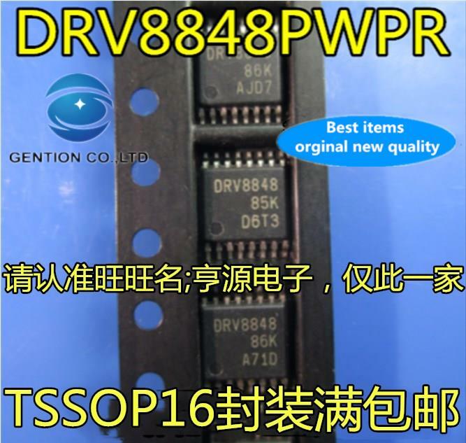 10 pçs 100% original novo em estoque drv8848pwpr tela de seda drv8848 smd TSSOP-16 de gerenciamento de energia ic chip