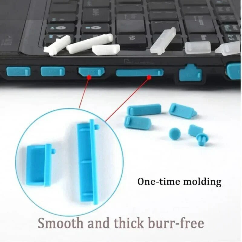 Universal Anti-Dustproof Notebook Port Plug, protetor de silicone, USB elástico, tampa do computador, rolha, 16pcs