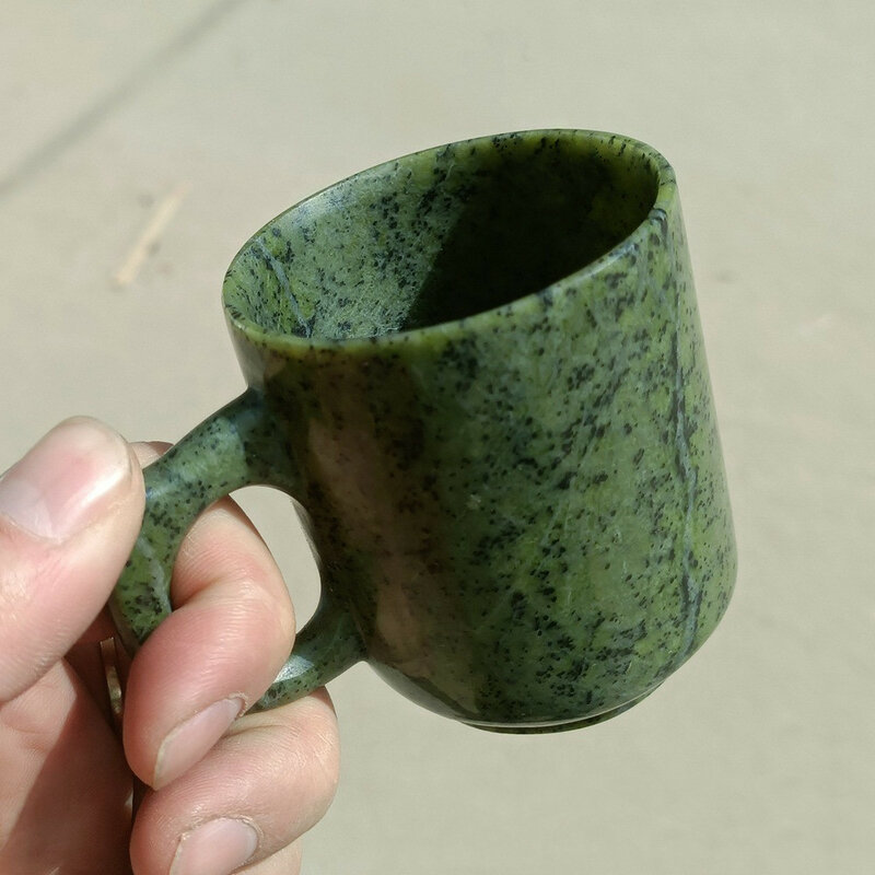 Natürliche Tibetischen Jade Medizin Wang Shi Tee Tasse Kaffee Tasse Aktive Magnetische Gesundheit Pflege Schmuck Natürliche Jade Farbe Zufällig