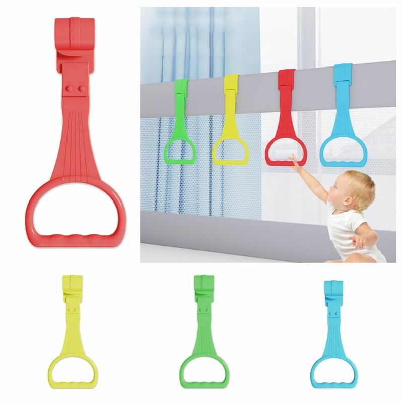 Cincin tarik plastik untuk Playpen, mainan bayi warna Solid Aksesori tempat tidur bayi cincin tarik mainan kereta bayi