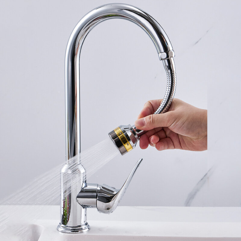 Kitchen Faucet Aerator Water Saving Nozzle Dual Function Faucet Nozzle 360 Degree Rotary Sprayer Tap Nozzle Pressure Bubbler