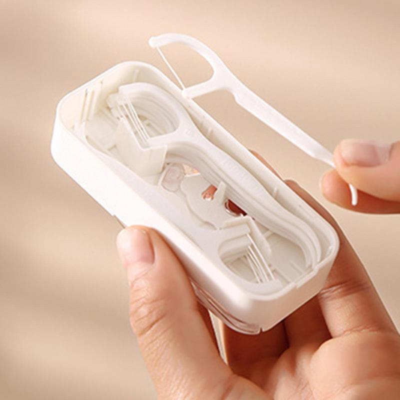 Travel Dental Floss Holder Floss Dispenser Portable Storage Box BPA Free Flossers Gentle Clean Soft Floss With Superior Strength