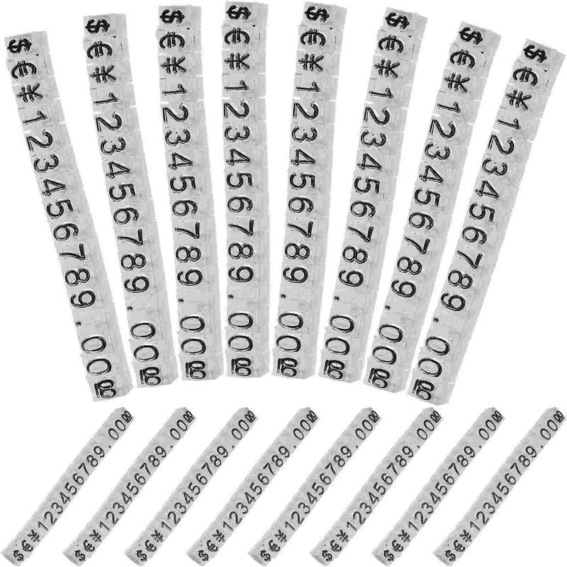 20Pcs Price Tag Cube Adjustable Assembly Pricing Counter Clear Clear Display Stand Label