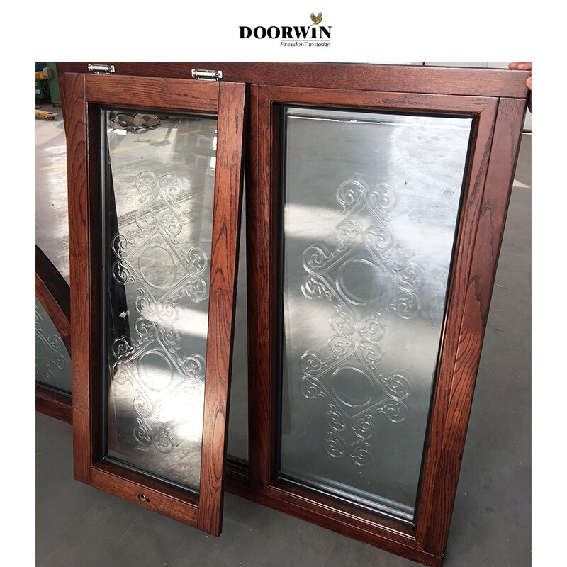 Doorwin-木製の家のアルミニウムの日よけ窓、木製の色のプロファイル、モダンなデザイン