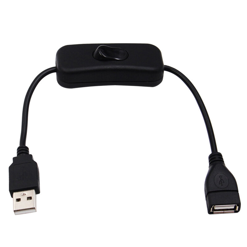 Kabel USB 30cm z włącznikiem/wyłącznikiem przedłużenie kabla przełącznikiem do lampa USB wentylator USB przewodu zasilającego trwały Adapter do sprzedaży
