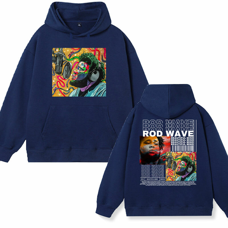 Rapper Rod Wave Nostalgia Album Cover Graphic Hoodies Men Women Fashion Aesthetic Pullovers Male Hip Hop Oversized Sweatshirts