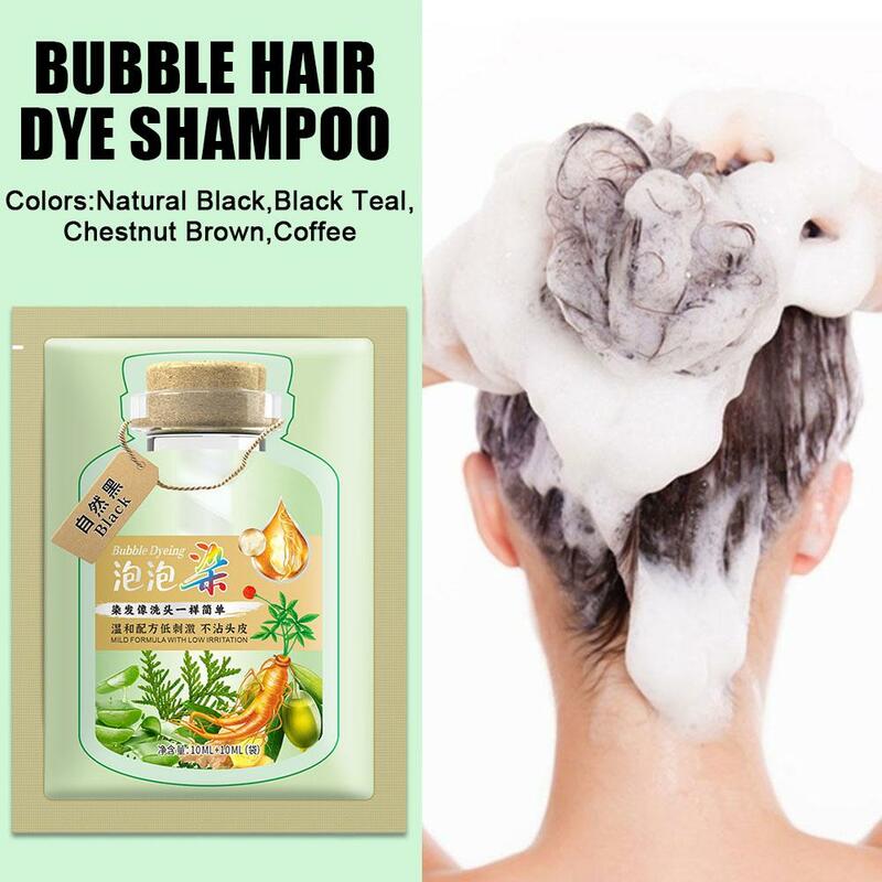 Naturalny ziołowy szampon koloryzujący roślinny 5 minut zmienia szary kolor kobiety dbają o białych mężczyzn, którzy nie drażnią modne do włosów napraw P6M4