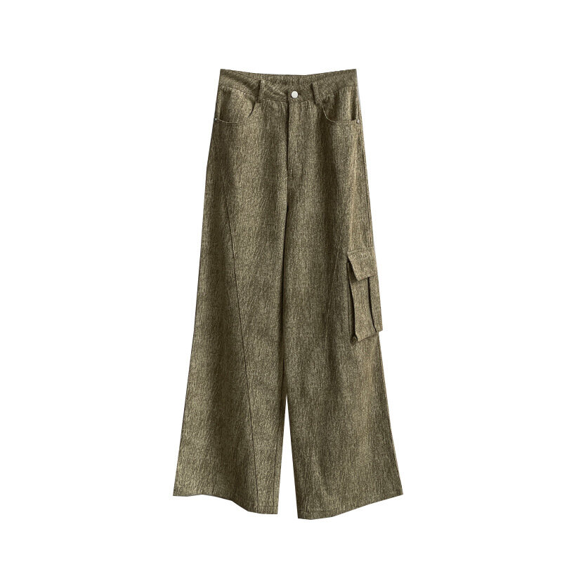 Винтажные брюки-карго BJTZ с широкими штанинами для женщин, Новинка весна-осень 2024