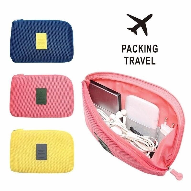 New Multifunctional Digital Storage Bag Travel Phone Charger Data Cable Storage Bag Earphone Shockproof Small Makeup Bag