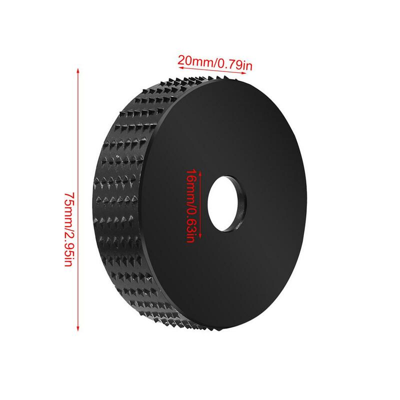 Amoladora angular redonda para carpintería, disco de púas de plástico, rueda de pulido, 75/16MM