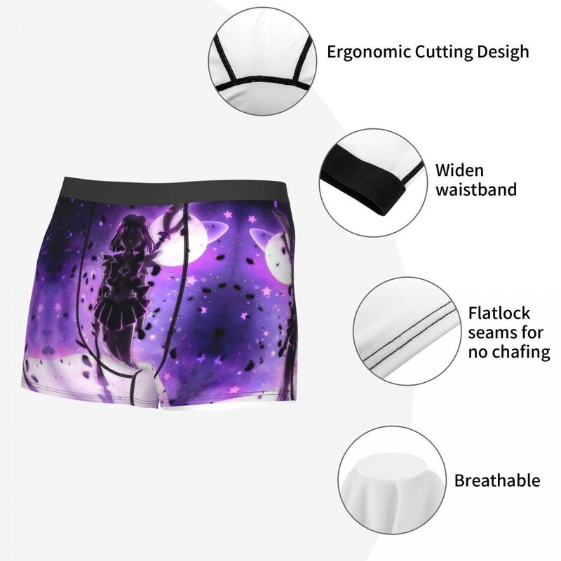 Sailor Moon Men's Boxer Briefs Highly Breathable Underwear High Quality 3D Print Shorts Gift Idea