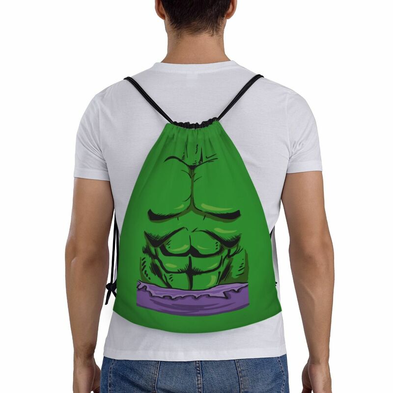 Niestandardowe torby ze sznurkiem mięśni Hulk dla mężczyzn przenośne plecaki treningowe na siłownię