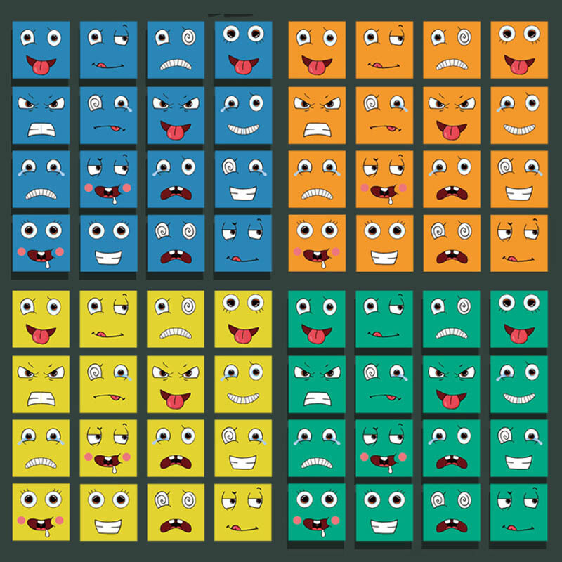 Blocchi di espressione in legno per bambini Montessori Educational Face change Matching Puzzle Thinking logic Games Geometry Jigsaw Gift