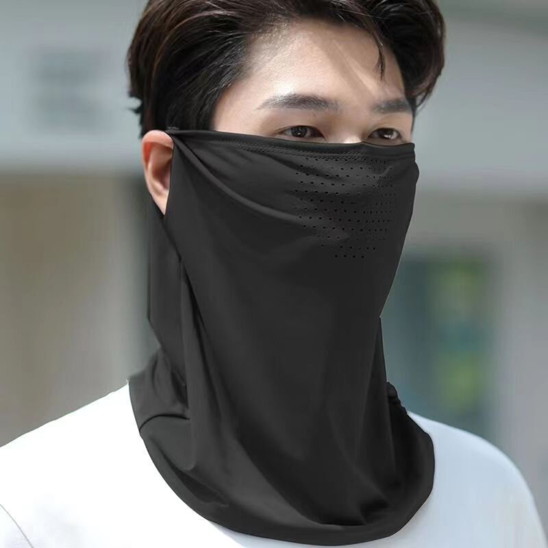 Unisex Ice Silk traspirante Neck Wrap Cover protezione UV Outdoor Face sciarpe protezione solare sciarpa per il viso maschera per bavaglino a prova di sole copertura per il viso
