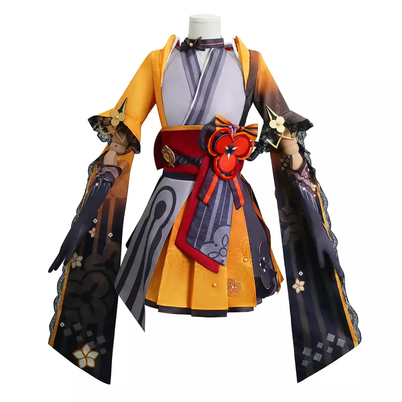Genshinインパクトのあるコスプレコスチュームセット,ドレス,かつら,靴,完全なセット,アニメのロールプレイ,カーニバルパーティーの服