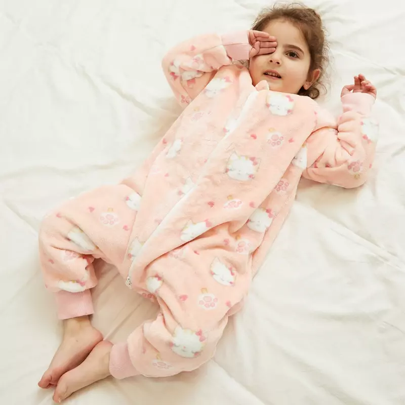 Мультяшный Динозавр Детский спальный мешок теплая зимняя одежда для малышей Пижама для девочек мальчиков детей