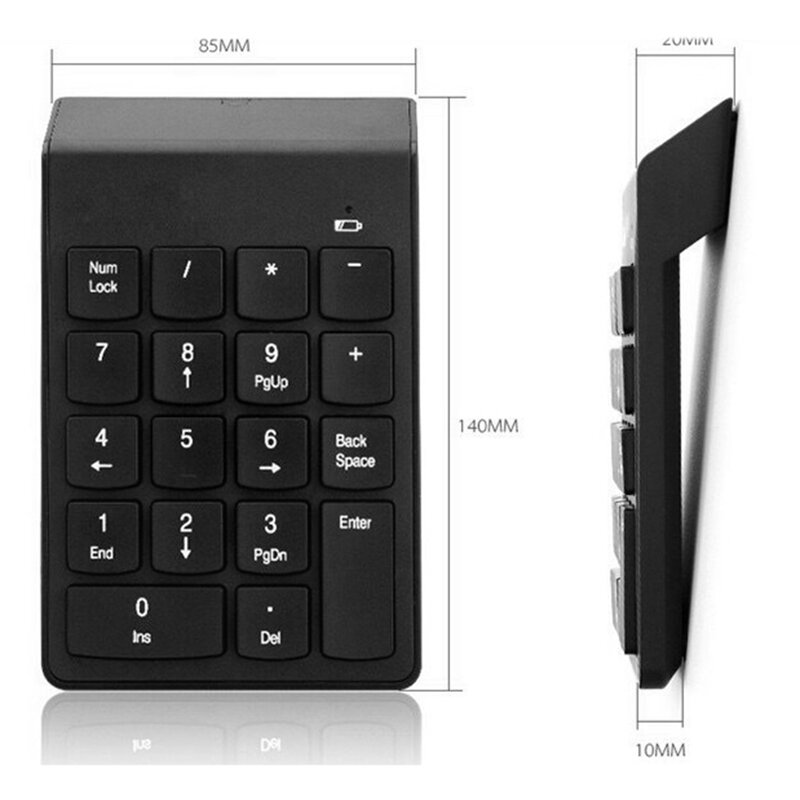 Wireless 2.4 Numeric Keypad 18-Key Bluetooth Keyboard Office Mini Keyboard Suitable for Business Office Workers