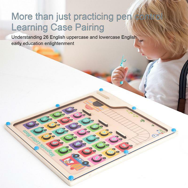 Labirinto de Alfabeto para Crianças, Puzzles Coloridos, Learning Puzzle, Montessori Maze Toys, Presente Educativo