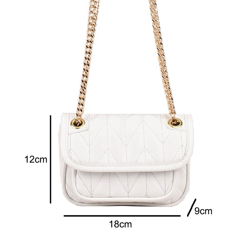2023 New Casual Chain Crossbody Bags for Women Fashion Simple Shoulder Bags Ladies Designer Handbags PU Leather Messenger Bags