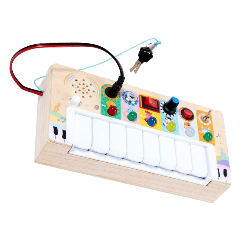Ruchliwe akcesoria do majsterkowania włączają fortepian maluchy uczące się kognitywne dla dziewczynek chłopcy dzieci w wieku 1-2 lat zabawki edukacyjne dla dzieci