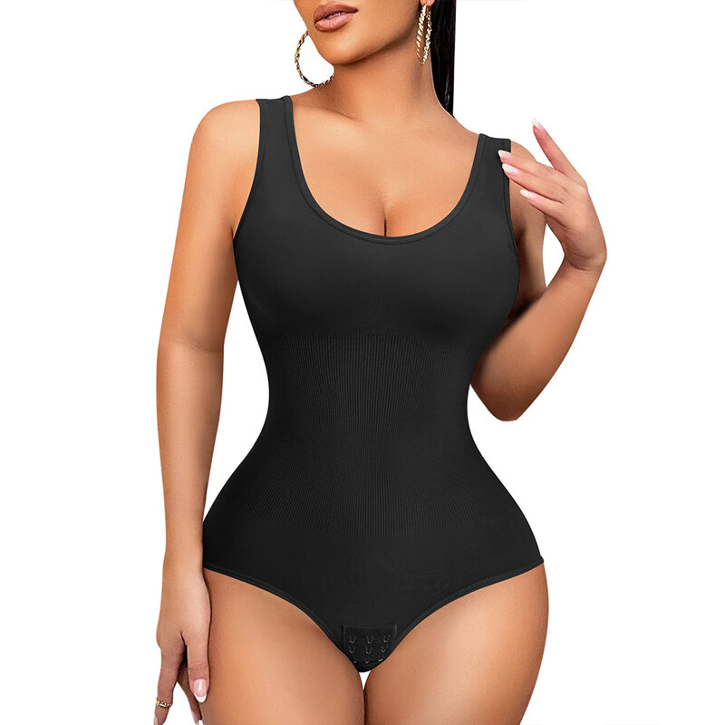 Bodysuit sem mangas feminino, macacão monocromático, espartilho slim fit, bustier, shaper do corpo, roupas de alta qualidade, 2023-2024