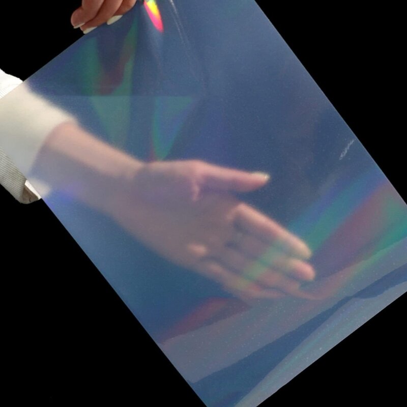 Juego 20 hojas papel adhesivo holográfico, vinilos 4 tamaños, papel imprimible, película autoadhesiva impermeable para