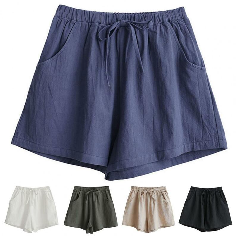 Pantalones cortos de cintura alta para mujer, Shorts ligeros con cordón y bolsillos laterales para Club, 1 unidad
