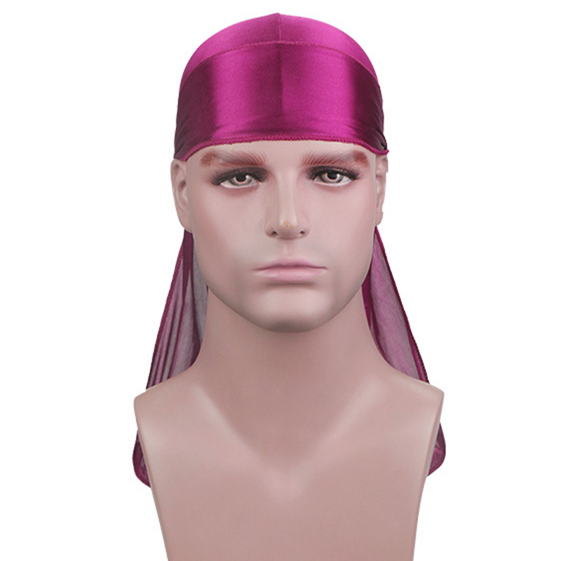 Durag Durags Stirnbänder für Männer Männer Satin Schwanz lange Kopf wickel Stirnbänder für meny Frauen Kopftuch Kappe elastische Kappen Kopfhaar