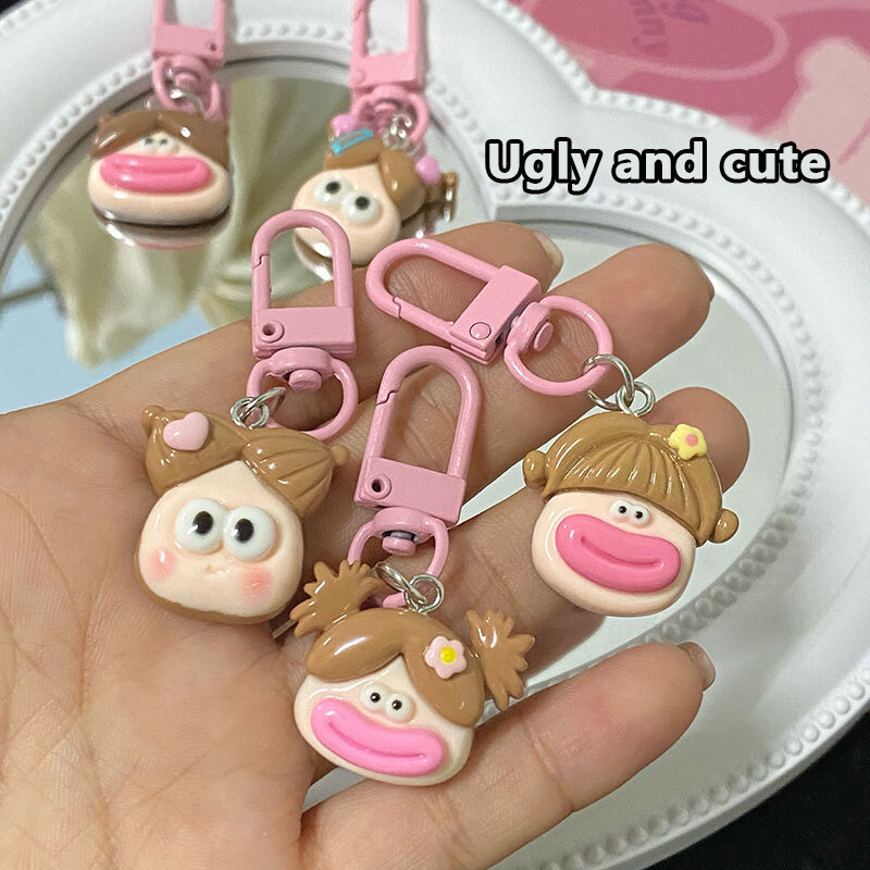 Cute Potatoes Monster Cartoon Keychain, Big Mouth Monster, Bag Pendant, Acessórios de bricolage, Key Chains Decoration, Jóias