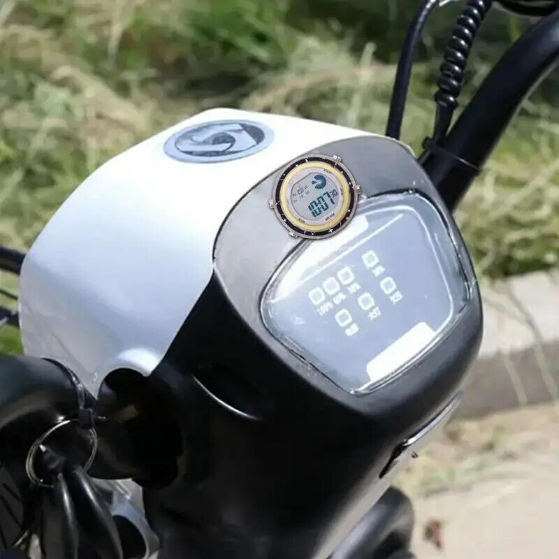 Motorrad elektrische Uhr leuchtendes Zifferblatt aufklebbare Motorrad halterung Uhr leuchtende Zifferblatt uhr für die meisten Motorräder suvs autos