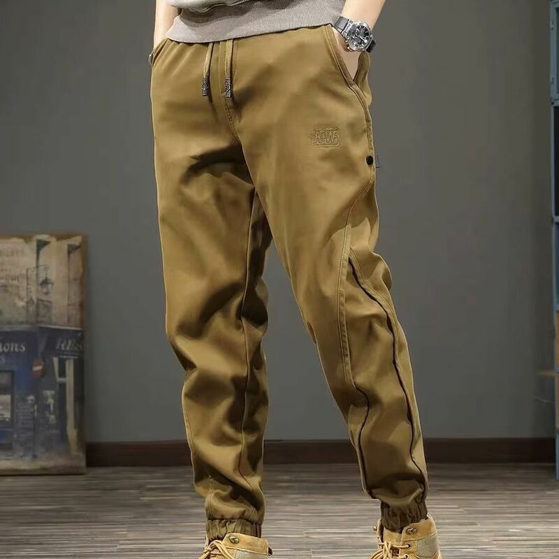 Новинка Весна 2024, модные дизайнерские свободные облегающие леггинсы Harlan, повседневные брюки большого размера, джинсы для мужчин, штаны