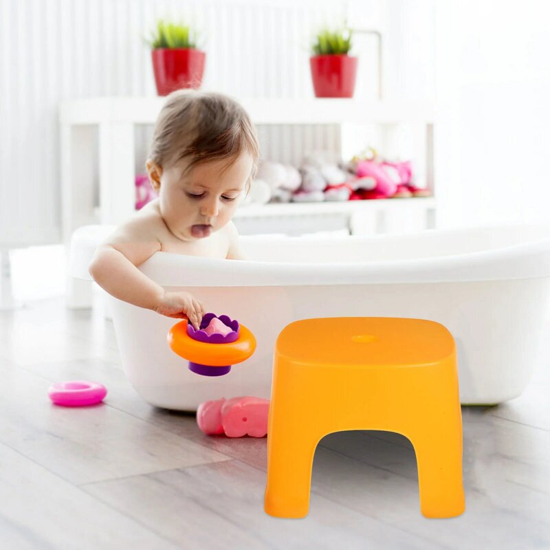 Taburete de plástico antideslizante para baño de adultos, taburete de paso en cuclillas para niños pequeños, taburete de alta resistencia para pies