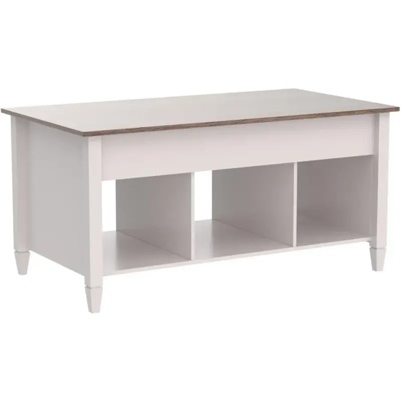 With Storage Shelf/Hidden Compartment Table Serving Coffee Tables Luxury Design Cafe Table for Living Room Furniture White Coffe