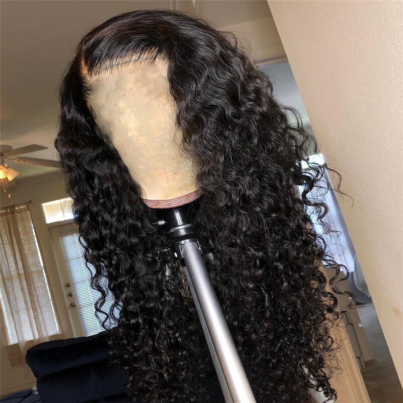 26inch kinky curly Women Lace Front Wigs free part  Natural hairline With Baby 180%density Natural softness
