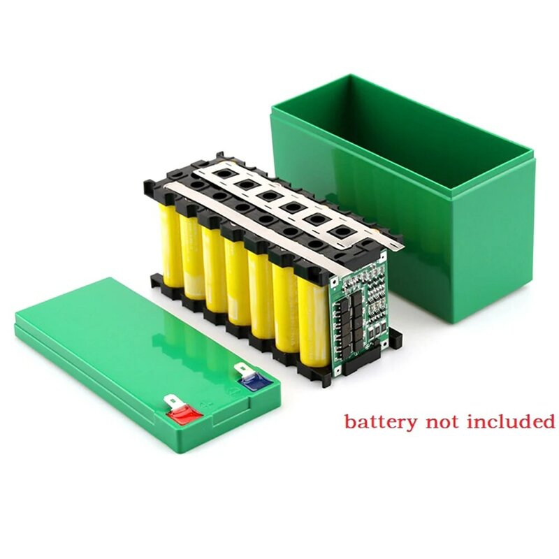 Bateria Case Holder for BMS, Nickel Strip Storage Box, Equipamento Elétrico Caixa Vazia sem Bateria, 12V, 7Ah, 18 Células, 650 Células, 3x7