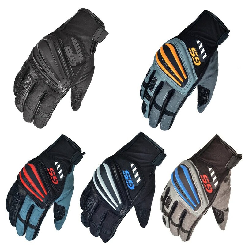 Willbros-guantes de cuero para Motocross, Rallye 4 GS, R1200GS, F800GS, R1250GS