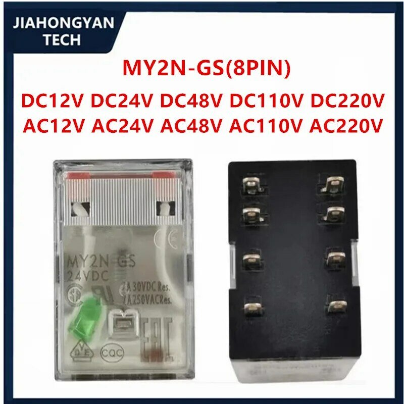 MY2N-GS oryginalny przekaźnik MY4N-GS LY2N-J LY4N-J AC/DC12V 24V 48V 110V 220V