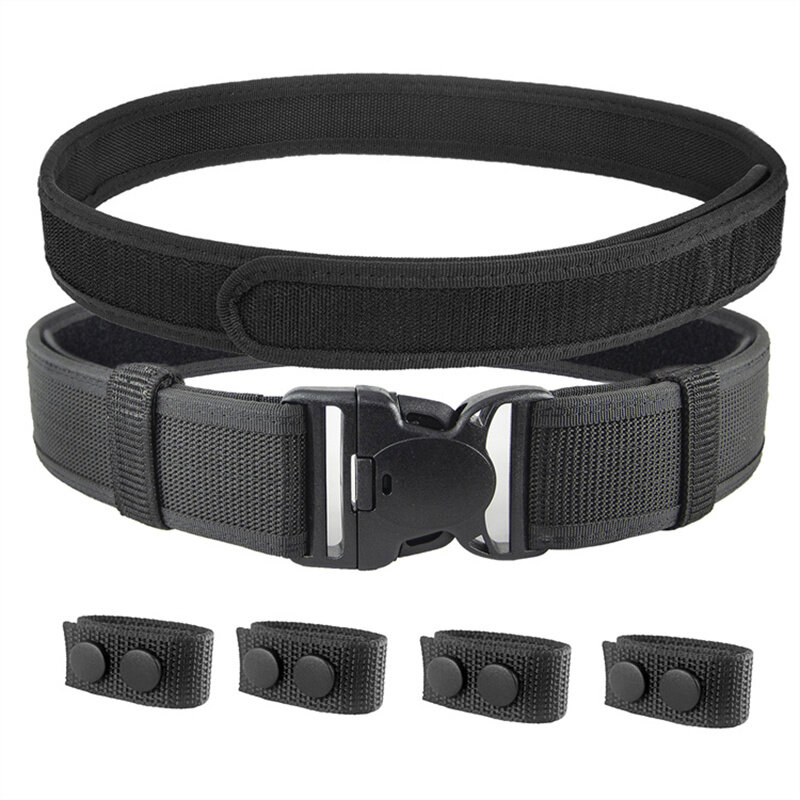 2" Nylon Outer Inner Belt Tactical Law Enforcement Utility Security Guard Duty Belt with 4 Belt Keepers