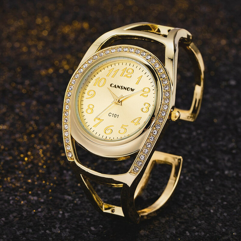 Luxe Dameshorloges 2023 Nieuwe Mode Diamanten Armband Dames Quartz Polshorloge Goud Zilver Cadeau Voor Vriendin Montre Femmes
